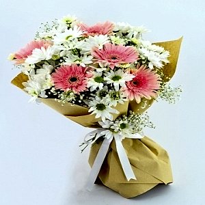  Marmaris Çiçekçiler - Pembe Gerbera papatya buketi